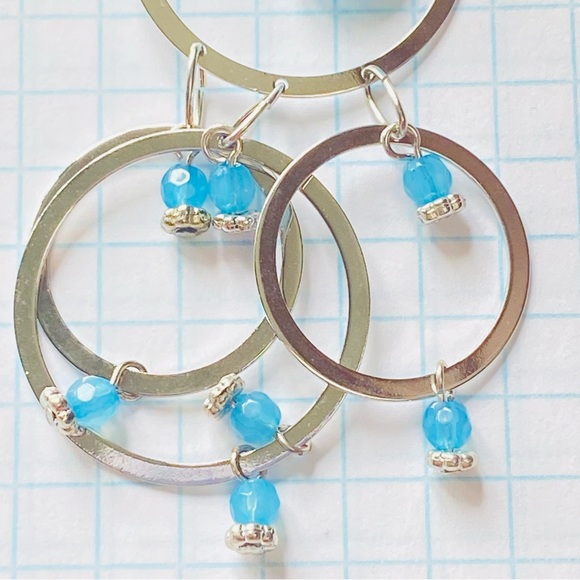 Vintage QVC Joan Rivers Classics Collection Silver Chandelier Dangle Earrings - Picture 3 of 4